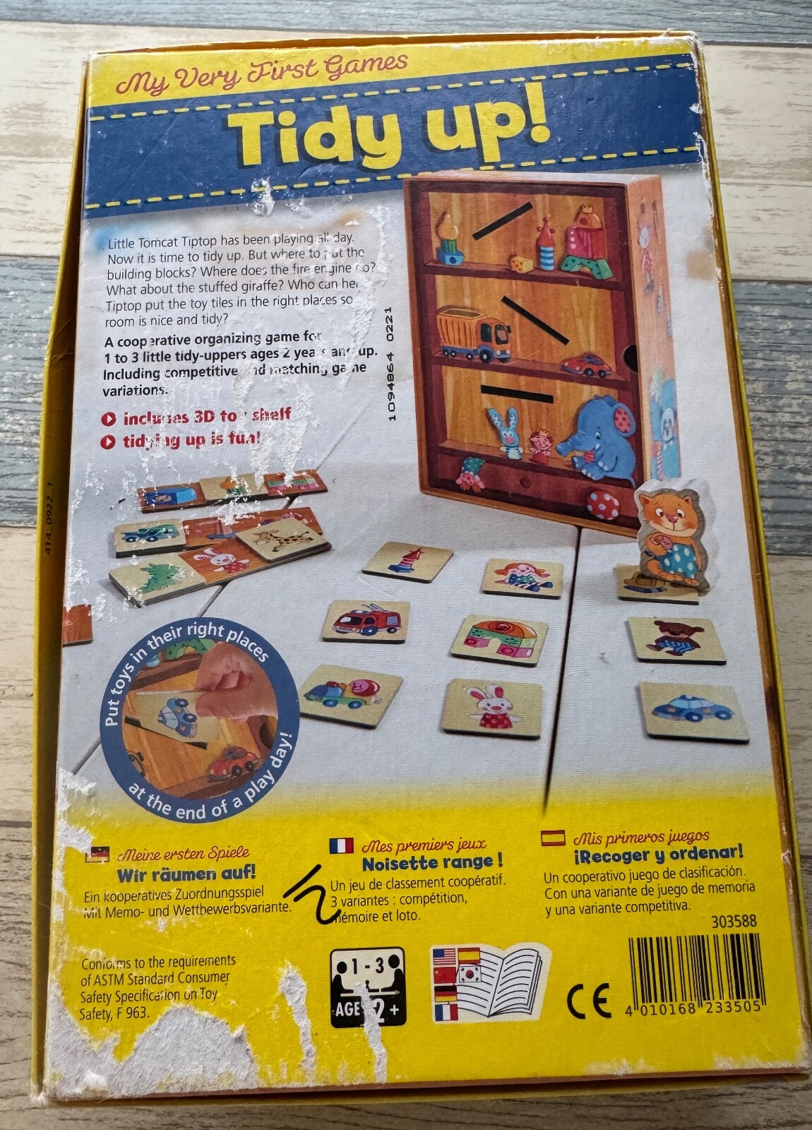 HABA My Very First Games: Tidy Up! Preschool Sorting Game Fine Motor Skill Age2+