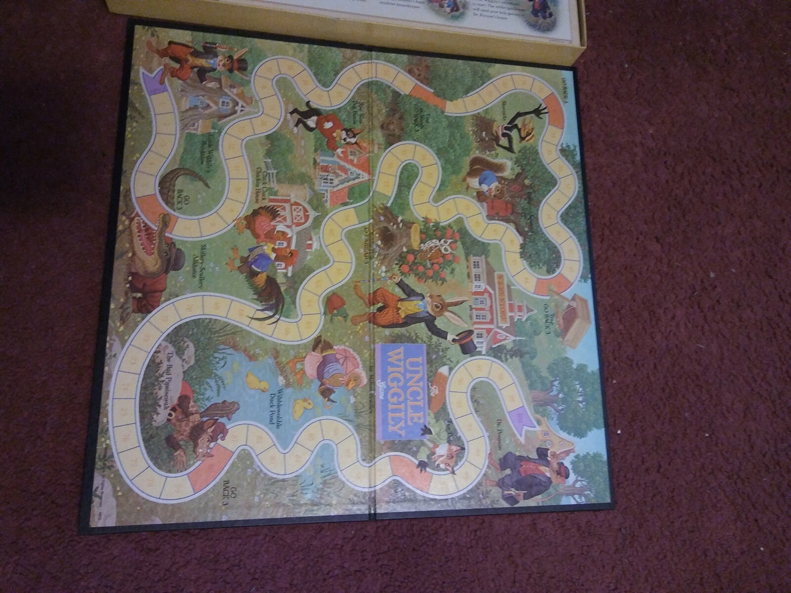 UNCLE WIGGILY BOARD GAME VTGE 1988 MB COMPLETE & 1946 Book/Baker Cat