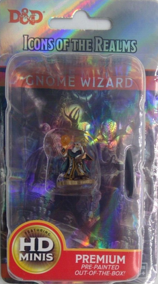 DUNGEONS & DRAGONS ICONS PREMIUM MINIATURES ~ GNOME MALE WIZARD