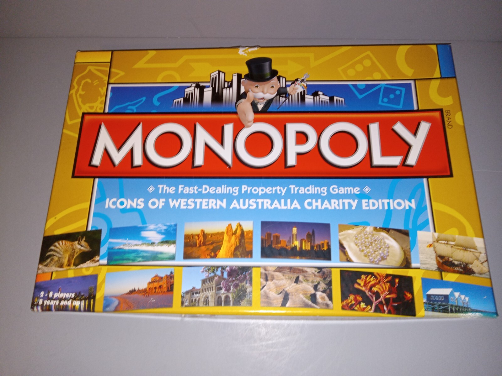 Monopoly Icons – Western Australia Charity Edition – Parts Sealed – Box Damage