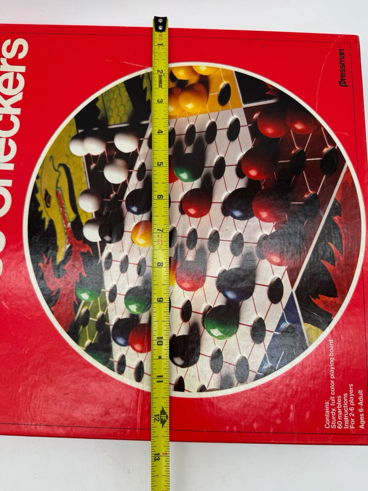 Vintage Pressman 1992~ Chinese Checkers Game ~ Complete W/ 6 Sets Of Marbles EUC