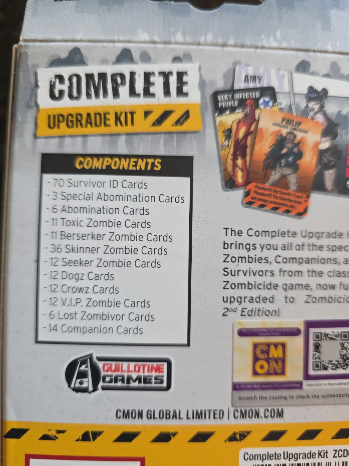 Zombicide 2nd Edition Complete – Upgrade Kit, Mini Holders, Two 3D Cars Lot!