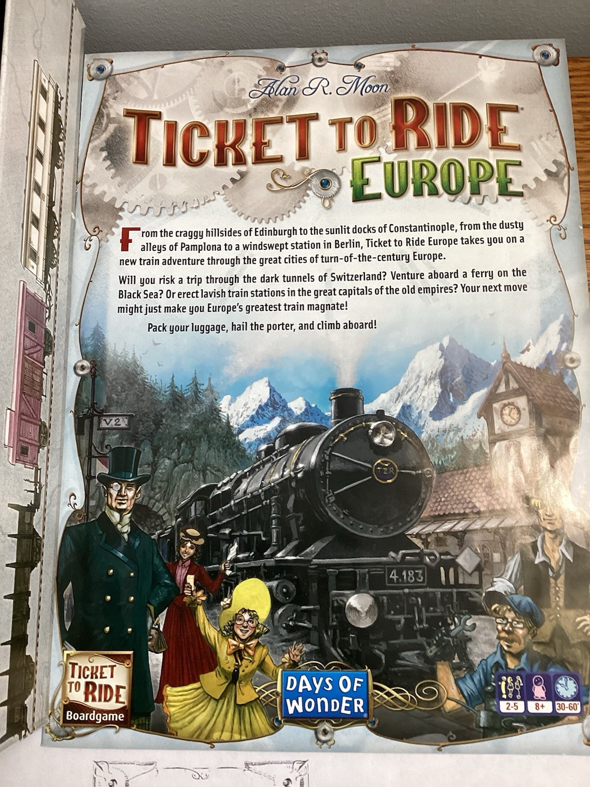 Ticket to Ride EUROPE Board Game Days of Wonder Alan R. Moon all pieces included