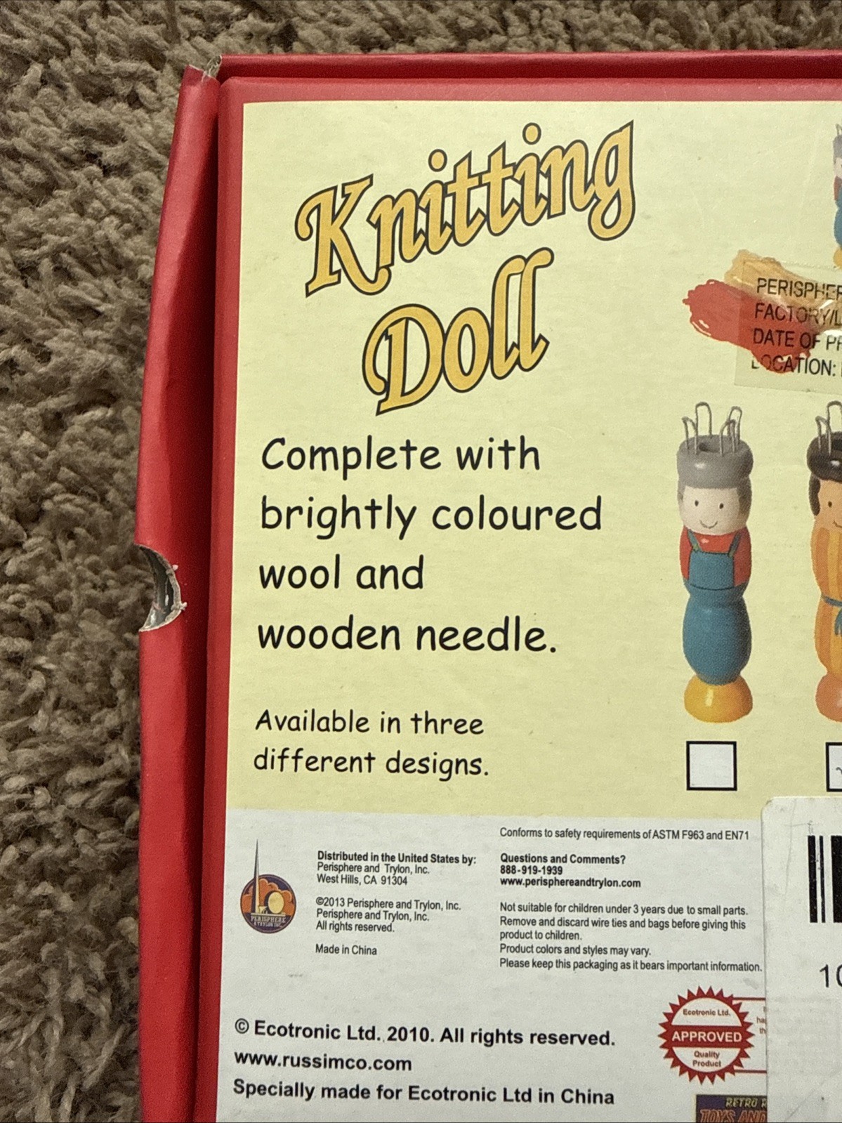 KNITTING DOLL Keeps Our Little Ones Busy With Wool And Wooden Needle 6+ Vintage