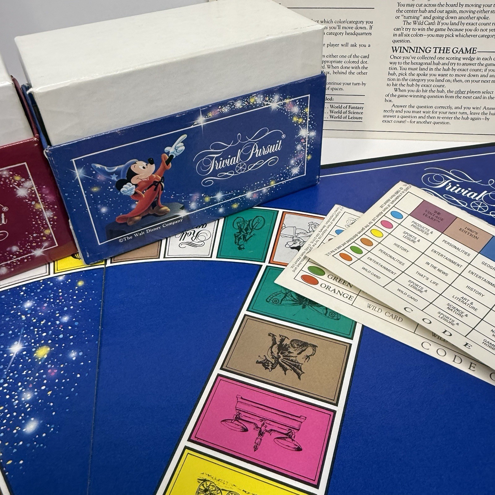 Vintage Trivial Pursuit MAGIC of DISNEY Family Edition Master Board Game 1986