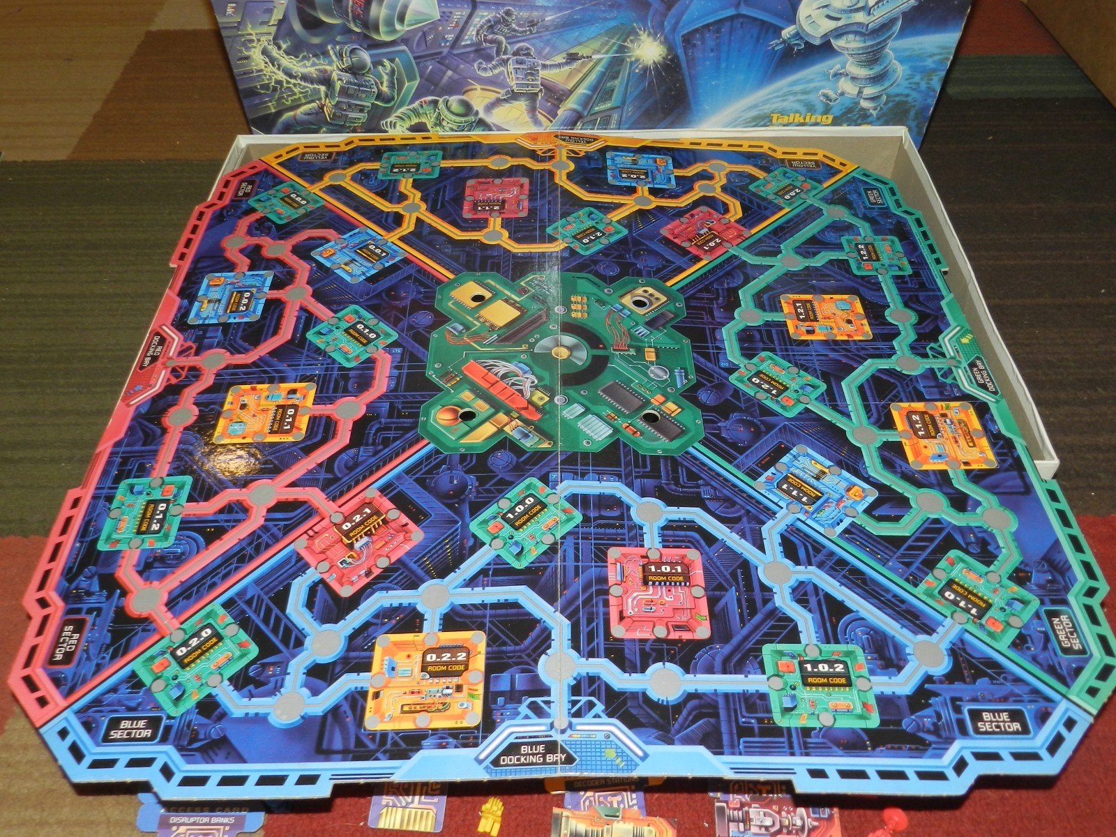 Vintage 1992 The Omega Virus Talking Electronic Board Game 100% Complete -Tested