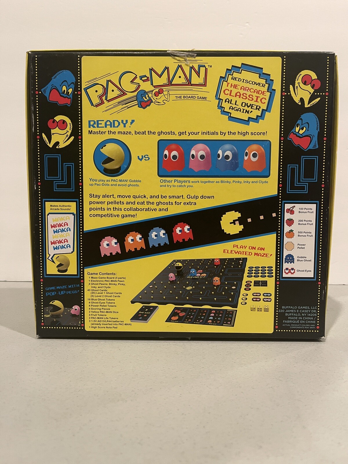 Buffalo Games Pac-Man – The Board Game Authentic Arcade Sounds Waka Waka