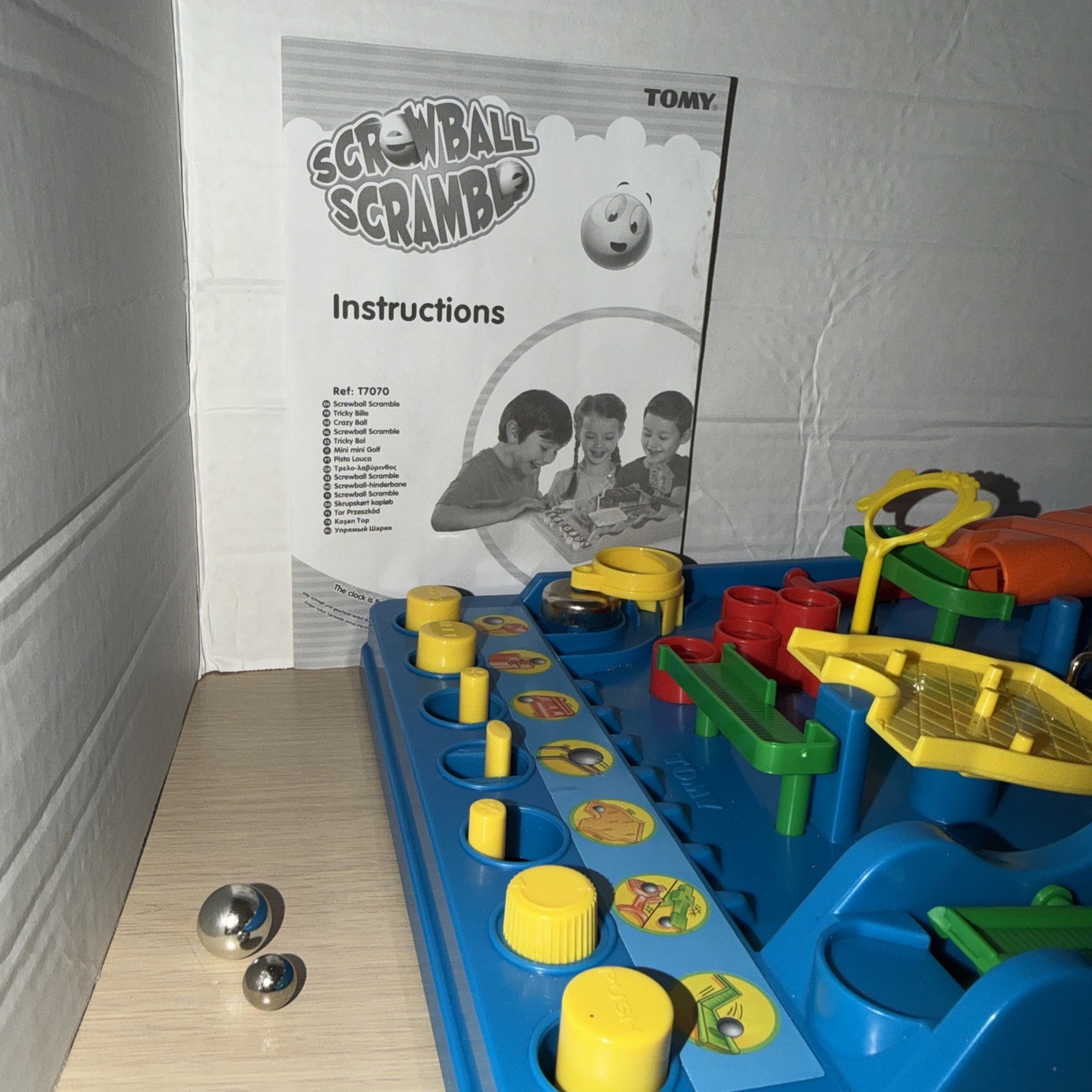Screwball Scramble Classic Retro Action Board Game by TOMY Complete