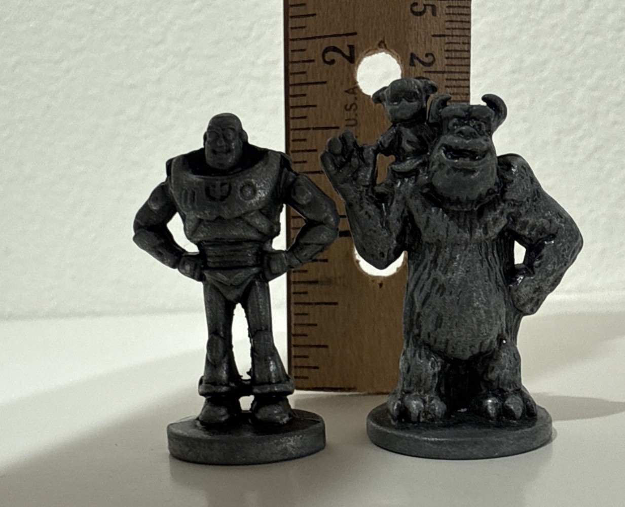 Disney Pewter Figurines Tokens Monopoly Pixar Edition Board Game Scully Buzz 2pc