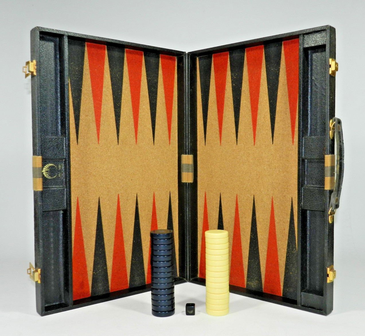 Vintage Tournament Backgammon Board Set 1.75″ x 3/8″
