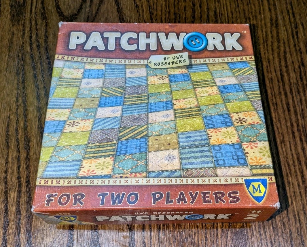 Patchwork Boardgame Uwe Rosenberg Lookout Games Complete Sewing Tile Game Vtg