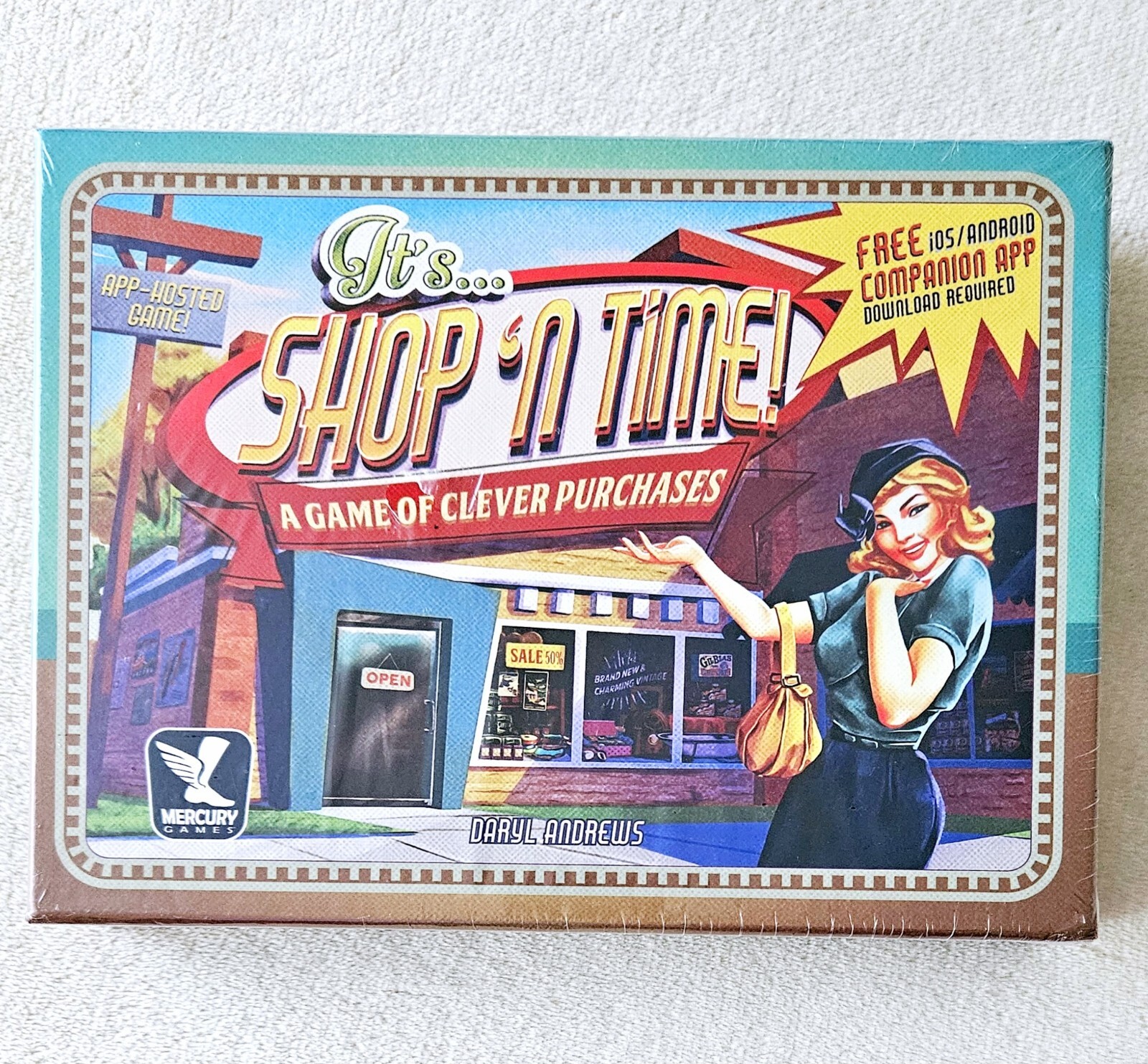 Mercury Games Shop N Time Family Board Game Clever Purchases, Free DL New Sealed