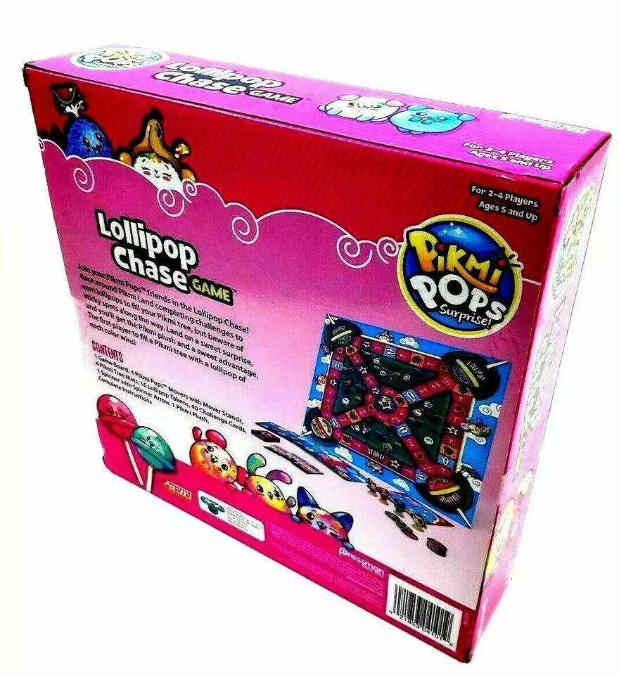 Game for 5 and up -Pikmi Pops Lollipop Chase Game Board Ages 5 and Up