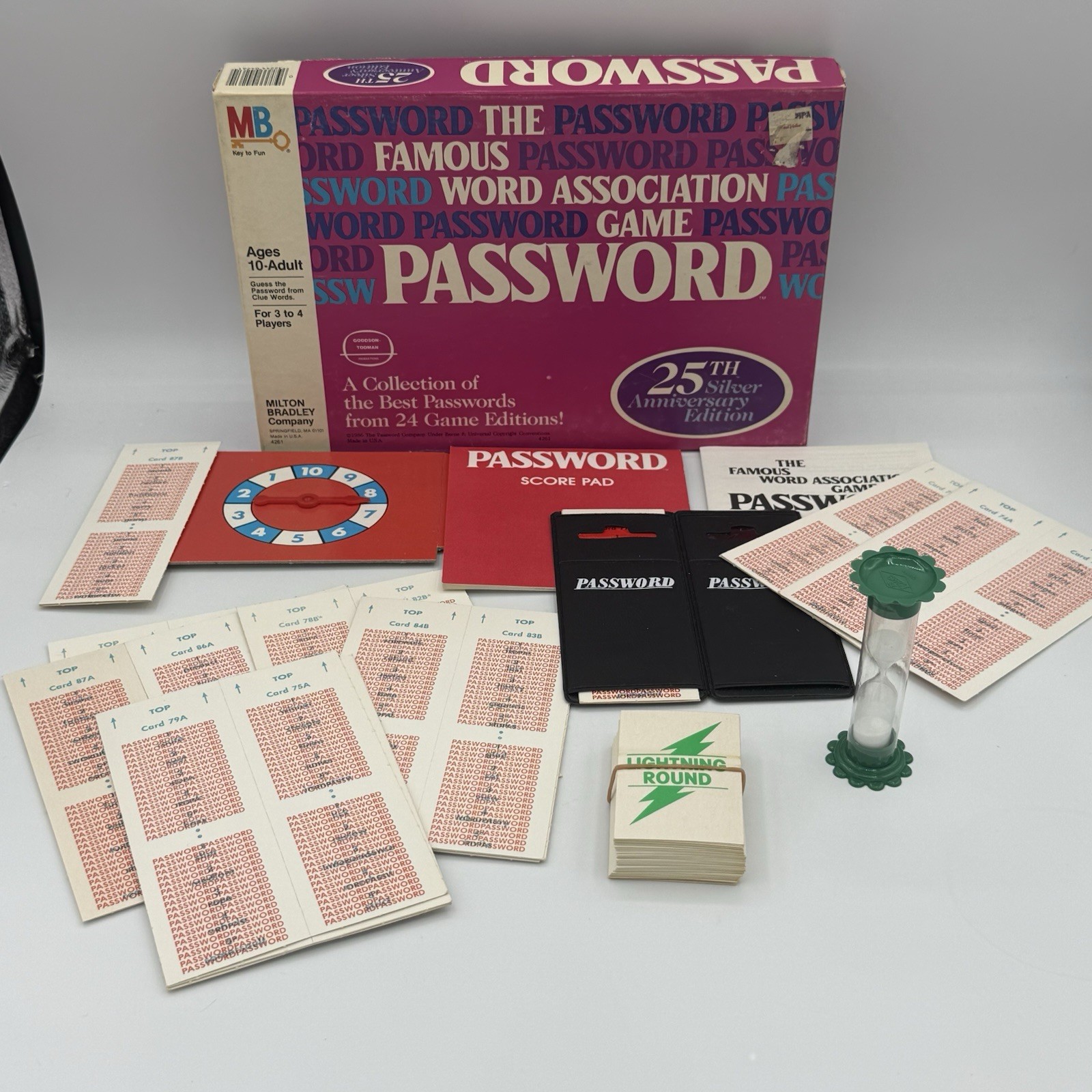 1986 Password Game 25th Edition by Milton Bradley Complete Good Cond FREE SHIP