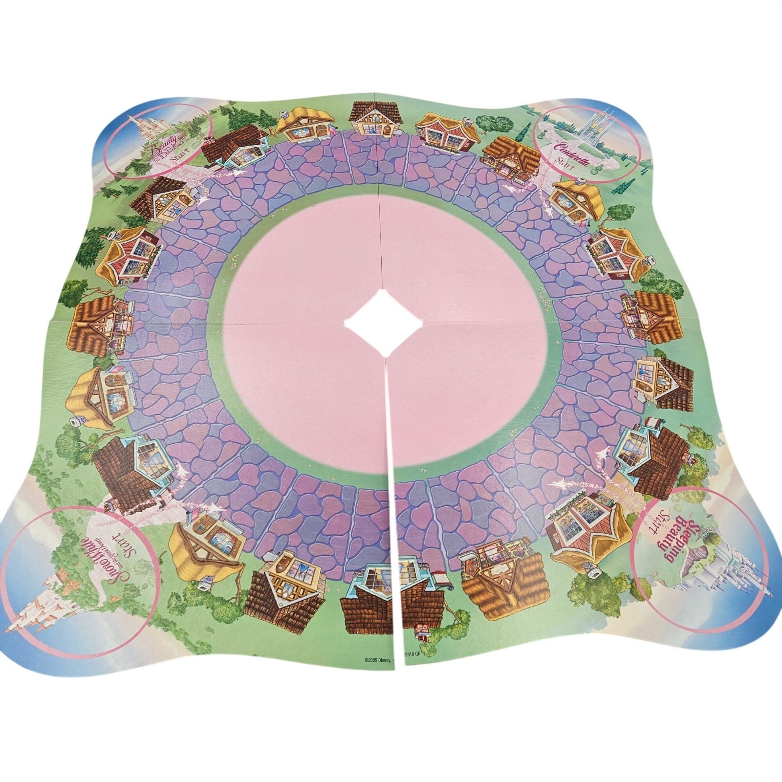 Disney Princess Gowns & Crowns Board Game By MB Milton Missing Dice & Stands