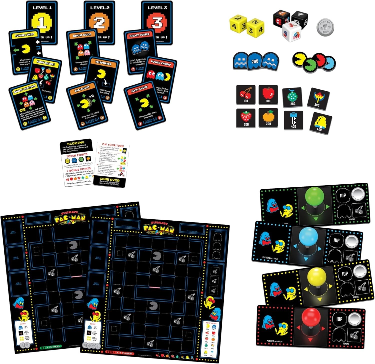 Nostalgic PAC-MAN Board Game for Ages 8+ – Multiplayer Arcade Classic Adventure