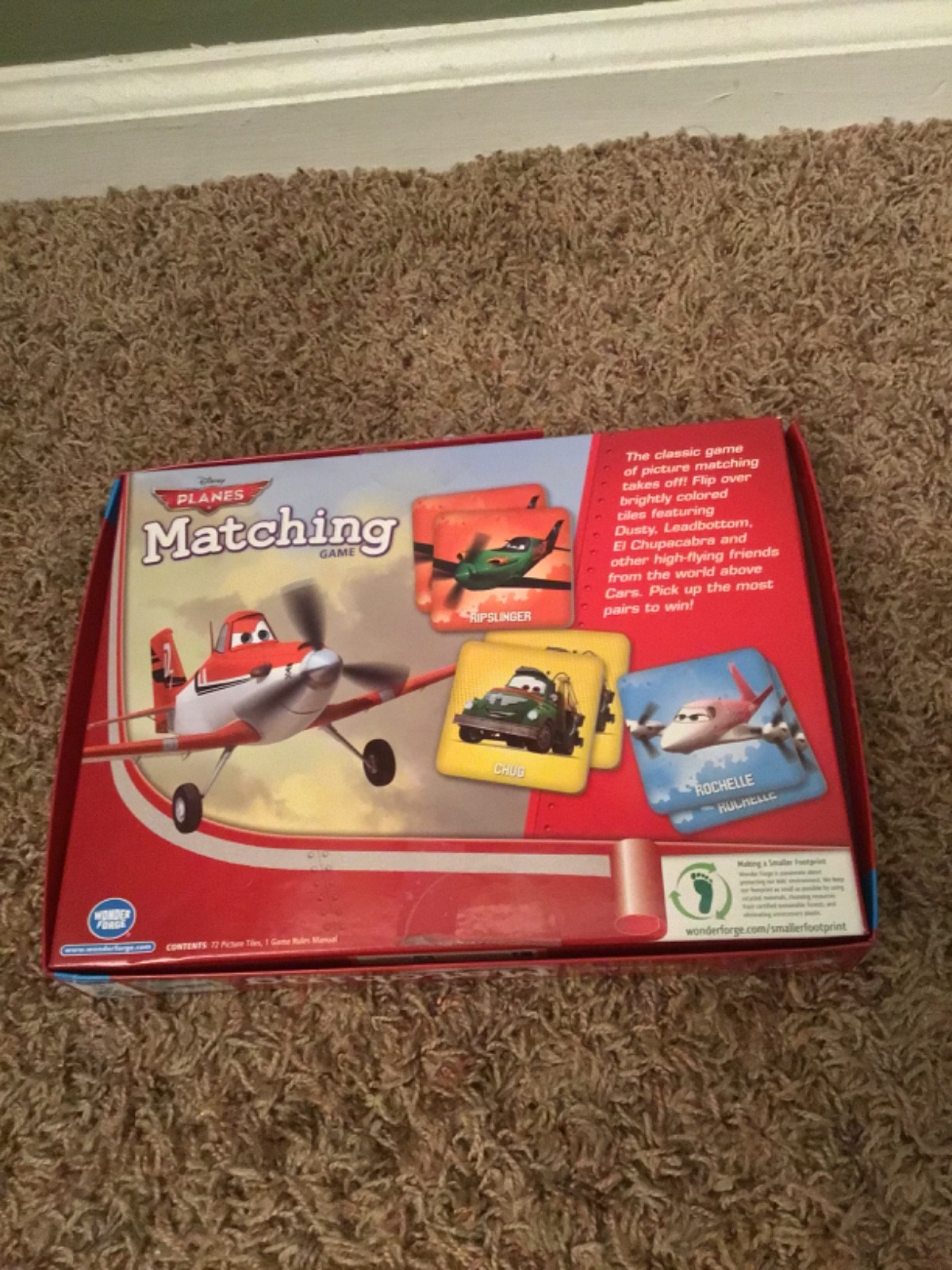 Vintage 2013 Wonder Forge Disney Planes Matching Game Complete 72 Cards