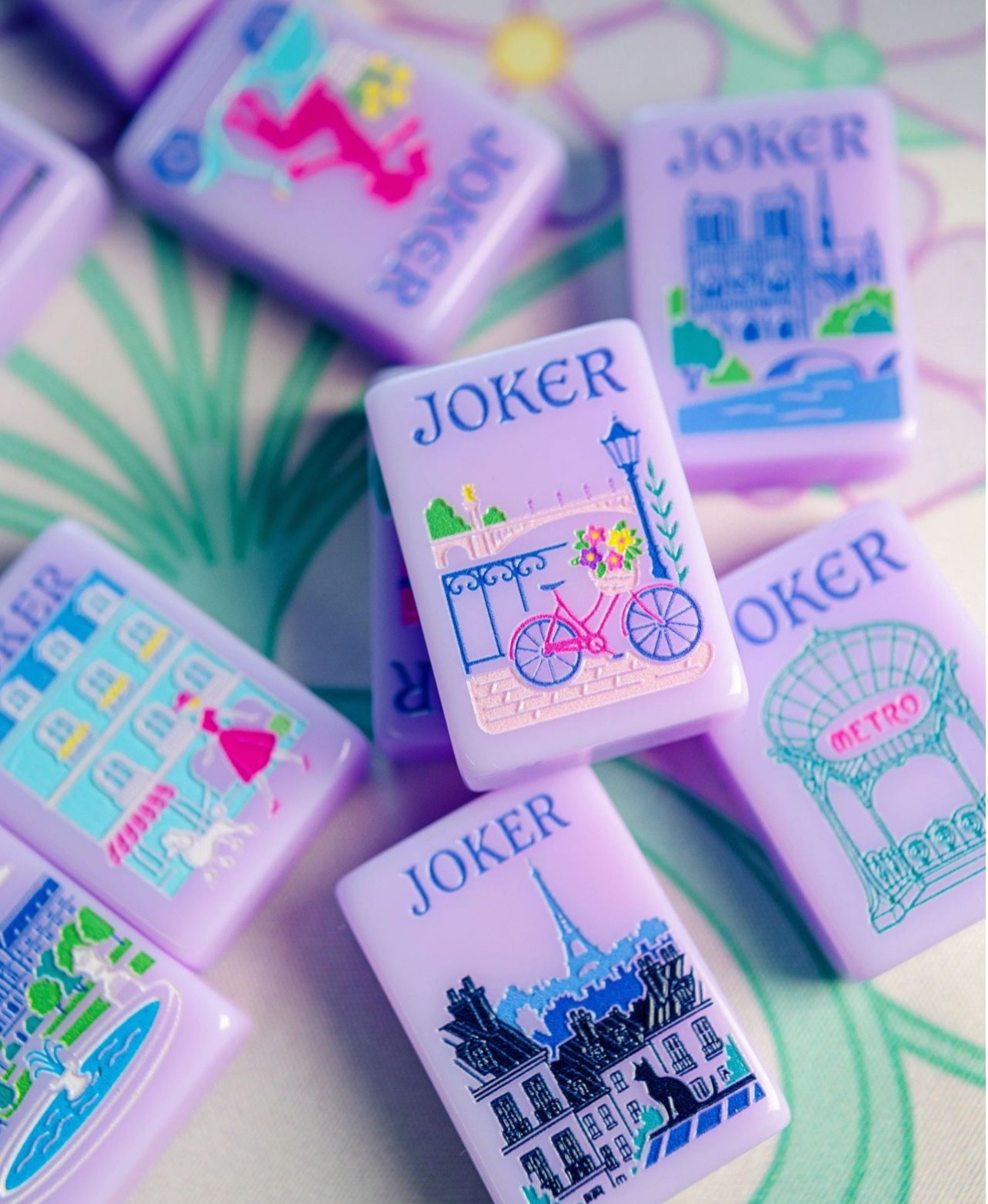 2026 Purple 💜American Mahjong Game Set, 160 Paris Mah Jong Tiles