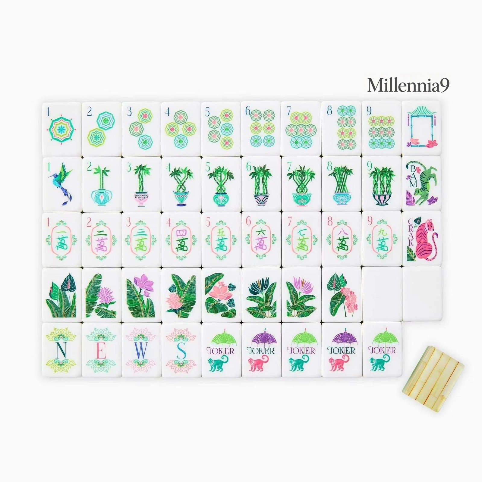 American Mahjong Game Set, 160 Tile Bamboo Pattern Mahjong Tiles FedEx Delivery