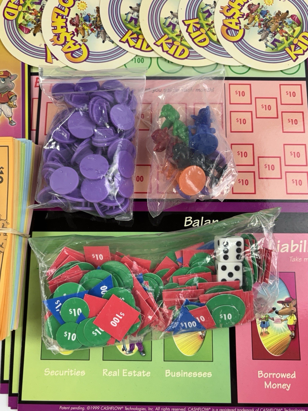 Cashflow for Kids Board Game Robert Kiyosaki Rich Dad 100% Complete Vintage