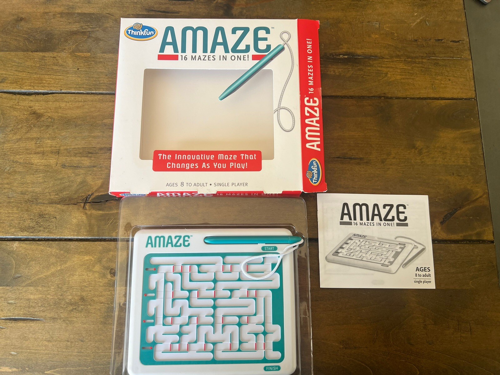 Thinkfun Amaze 16 Mazes In One All Ages Travel Game 8+ Excellent condition