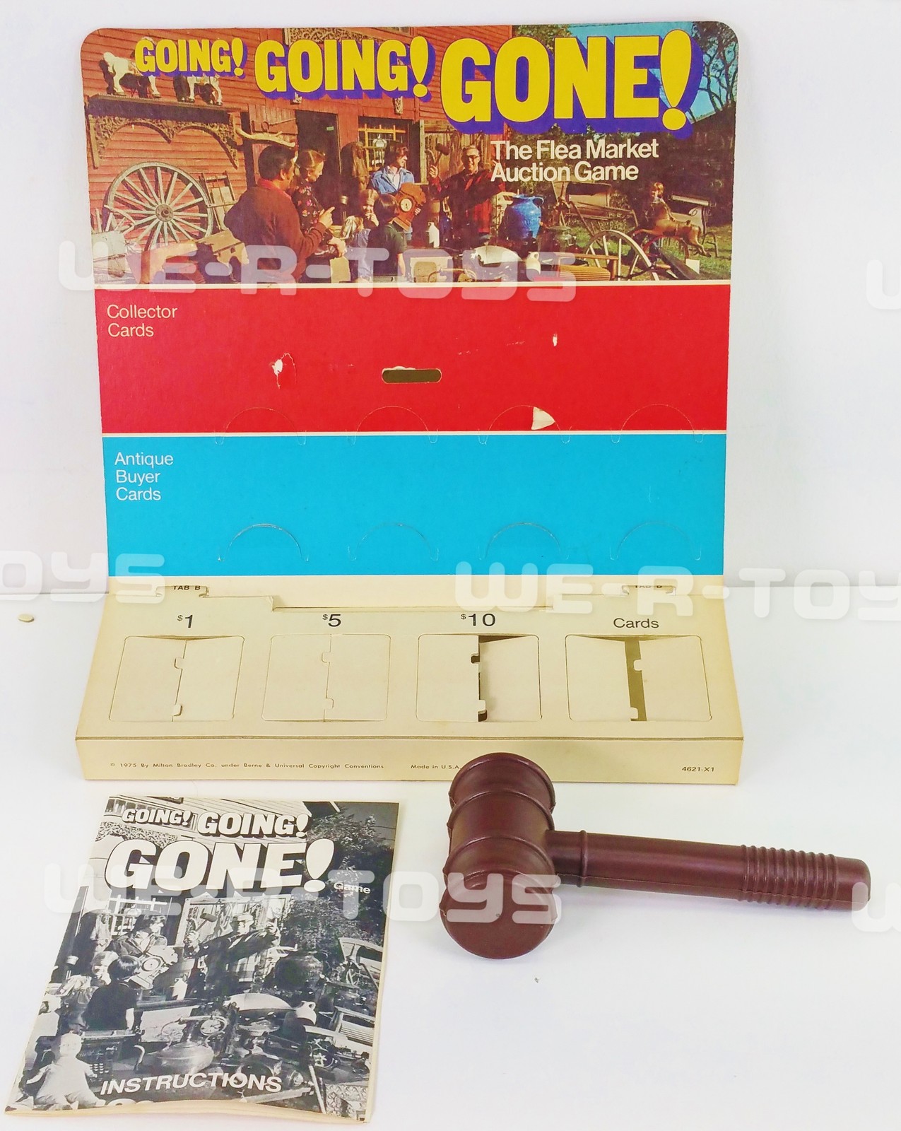 Going! Going! Gone! The Flea Market Auction Game 4621 Milton Bradley 1975 USED