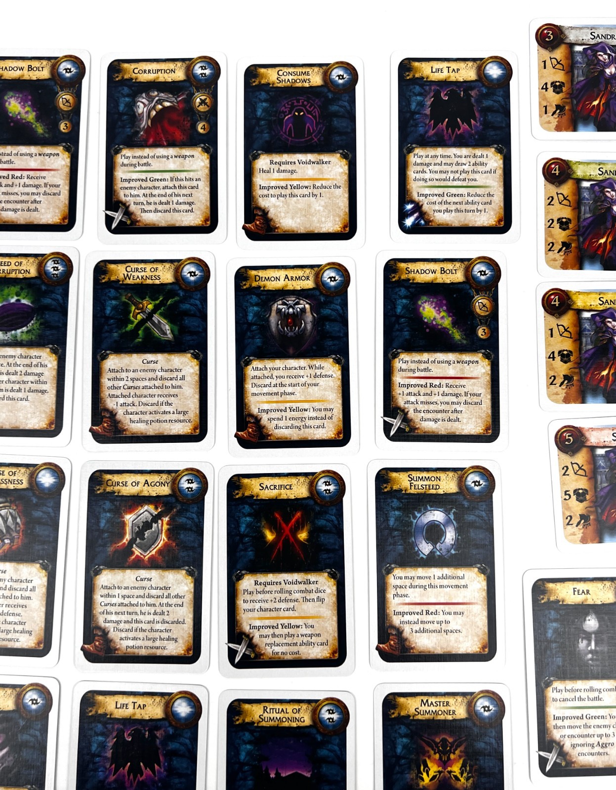 2008 World of Warcraft The Adventure Board Game Character Card Lot of 27