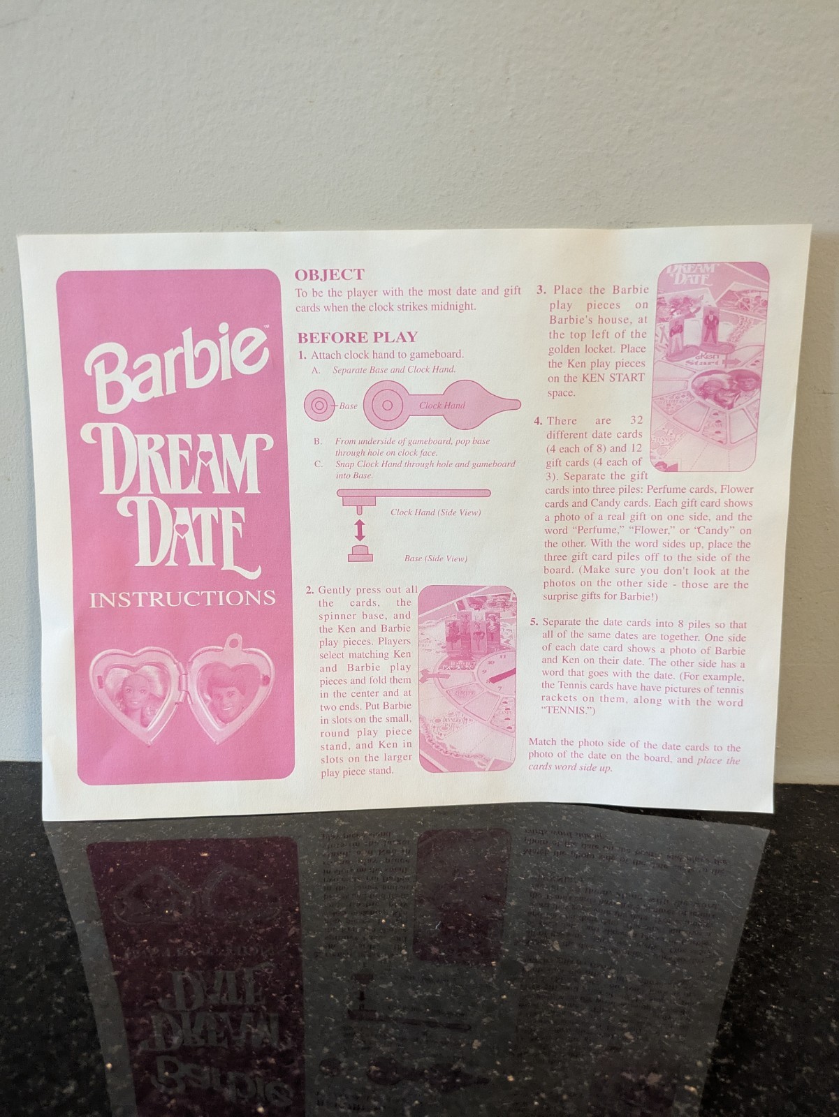 1992 Barbie DREAM DATE Board Game Brand. great for collectors! See Description.