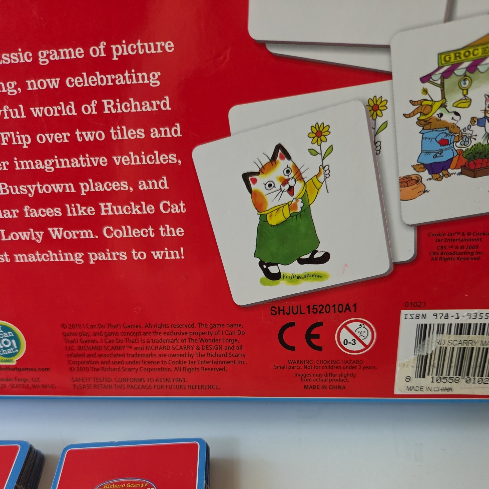 Richard Scarry’s Busytown Memory Matching Game 72 Tile Cards Complete 2010