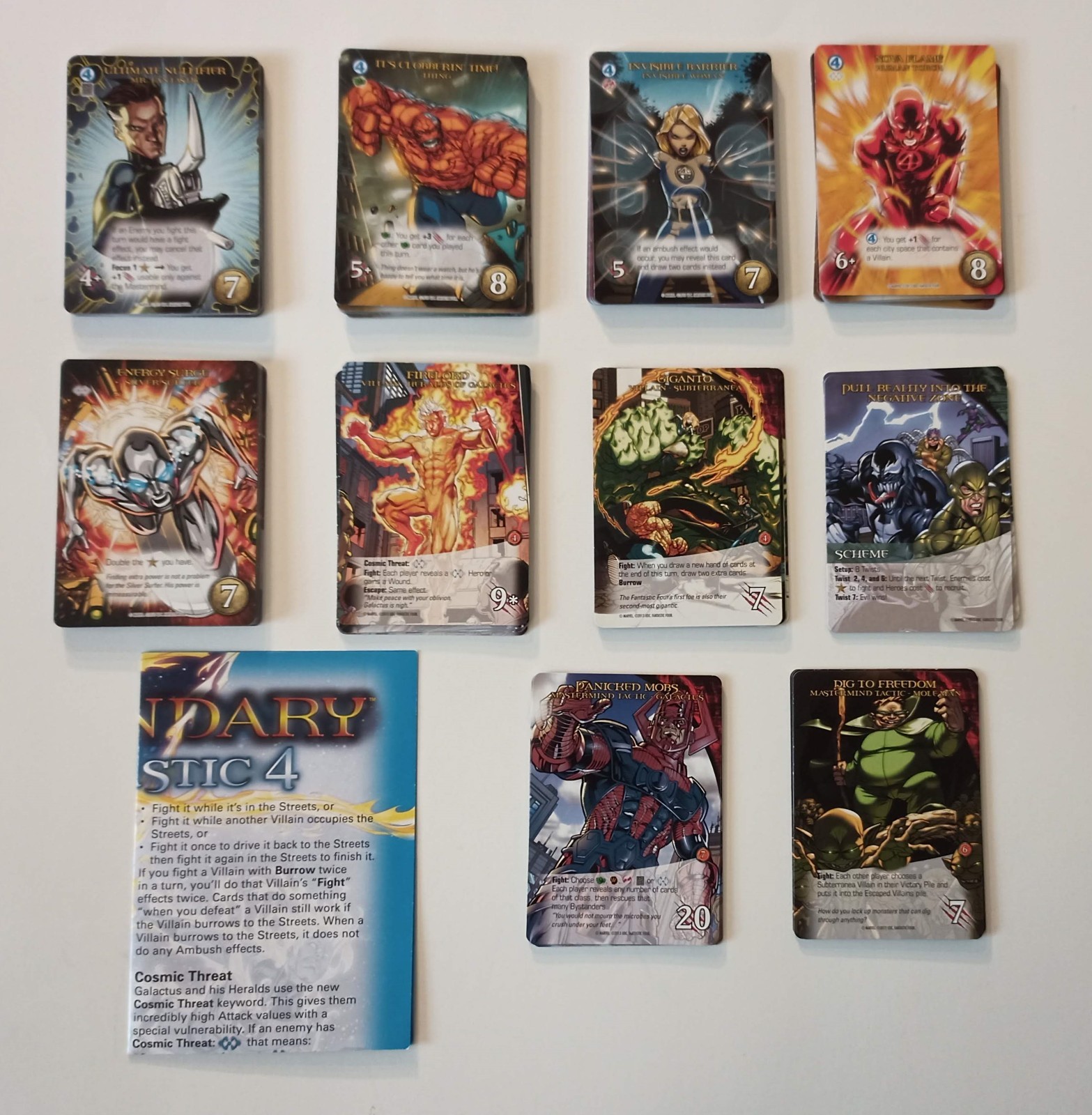 Marvel Legendary Fantastic Four Expansion Custom Dividers Card Game