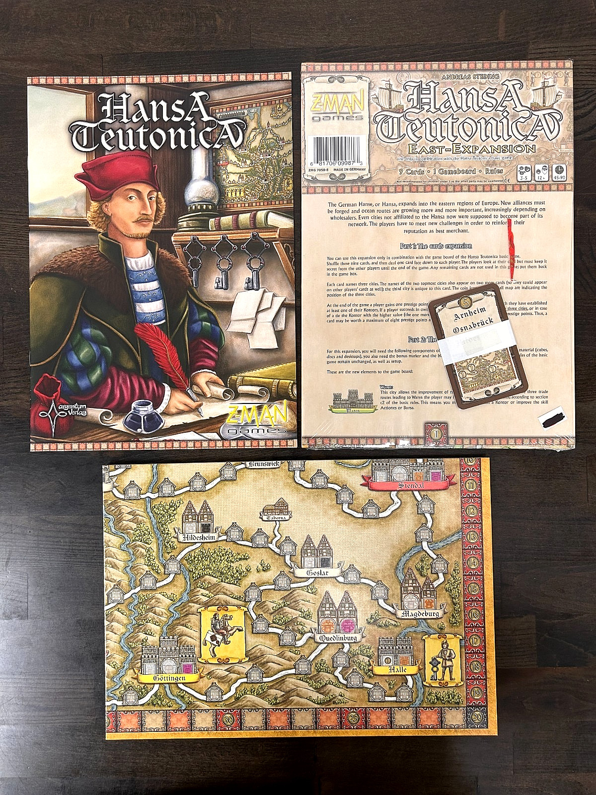 Z-Man – Hansa Teutonica Board Game + East Expansion (Sealed) – COMPLETE! EX/NM!
