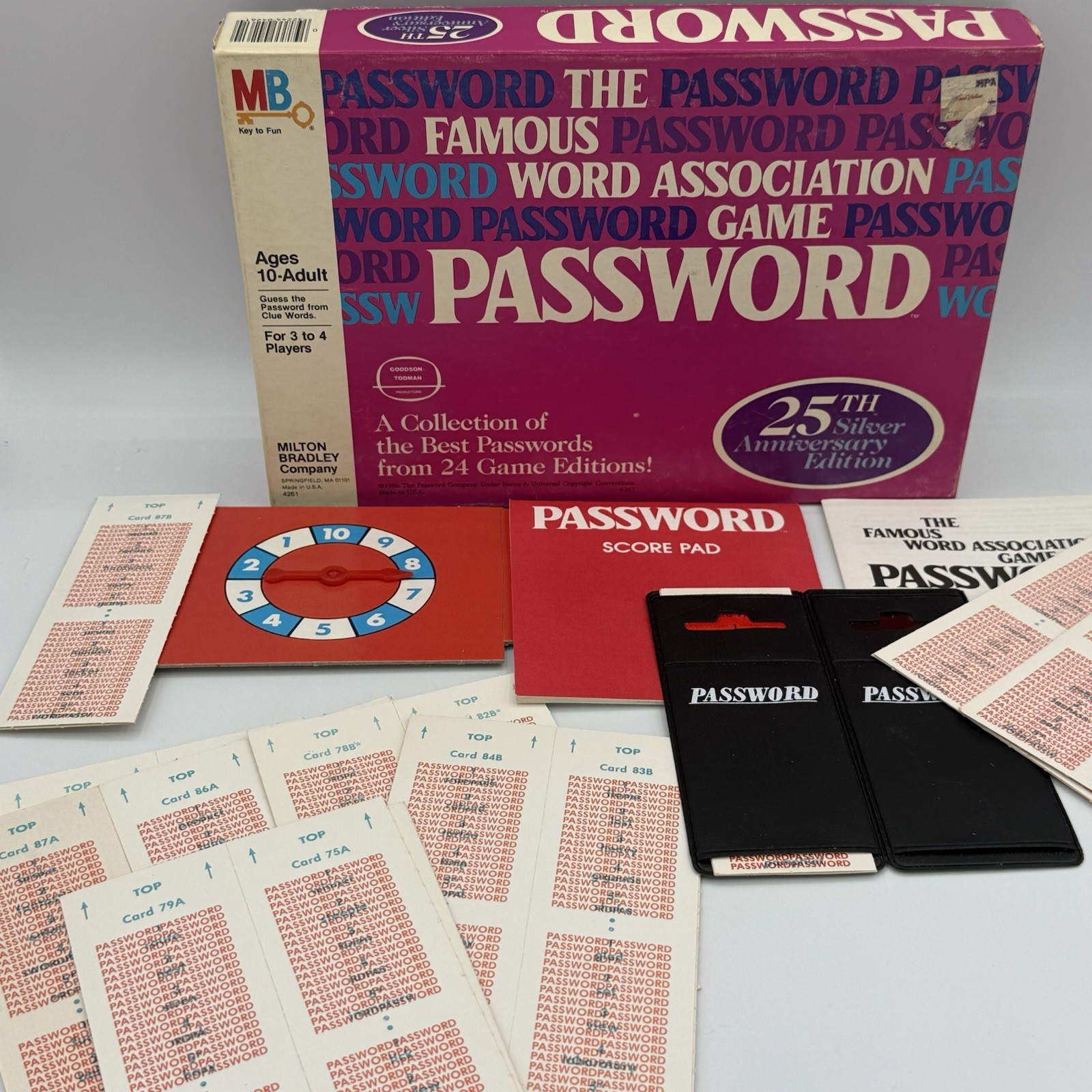 1986 Password Game 25th Edition by Milton Bradley Complete Good Cond FREE SHIP