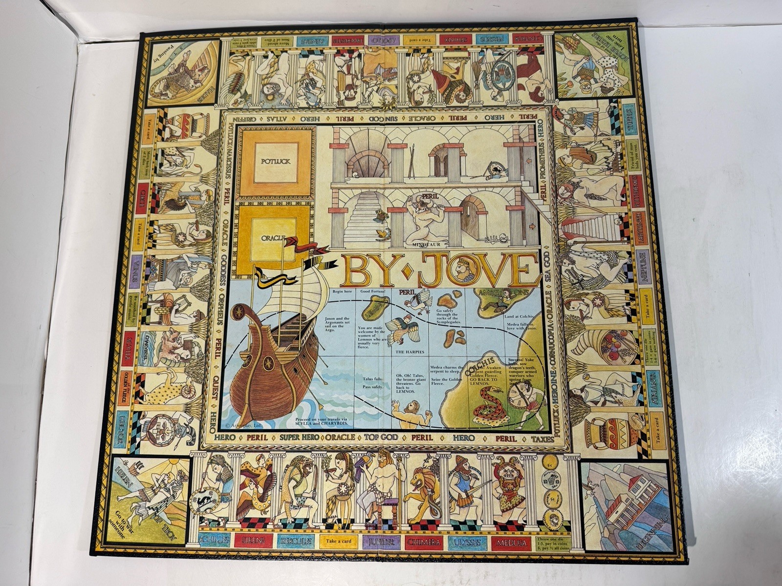 By Jove Board Game 1983 Adventure Inc Complete 59/60 Coins Mythology Vintage