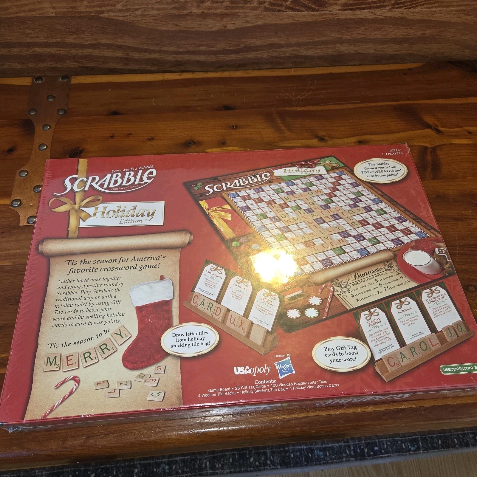 2011 Scrabble Holiday Edition Crossword Game Hasbro – New Sealed