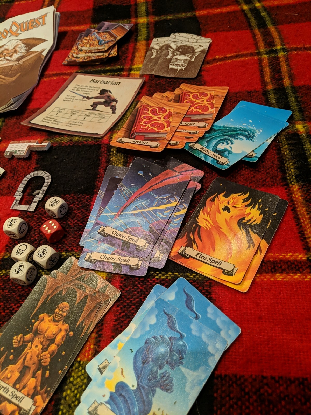 HEROQUEST Replacement Cards, Furniture, Figures (See pic 2 for more) incomplete