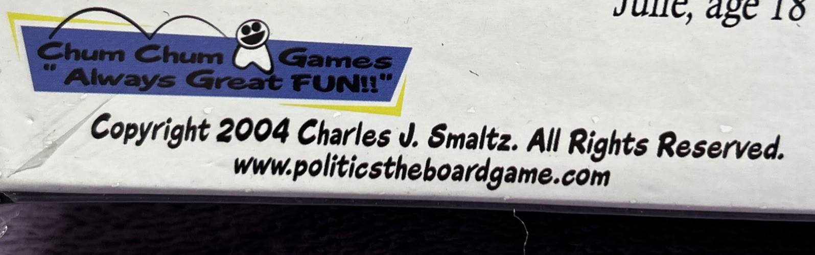 POLITICS – The American Government In Action game 2004 Charles Smaltz SEALED!