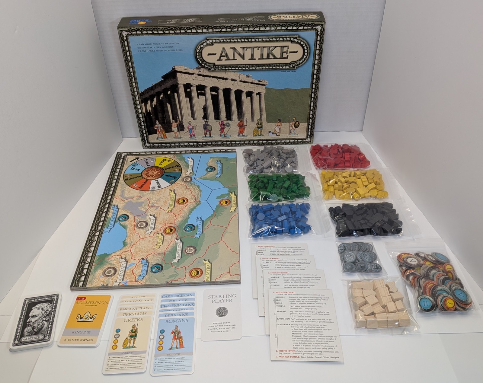 Antike Board Game Rio Grande Games Mac Gerdts Rondel Strategy 2005 Complete