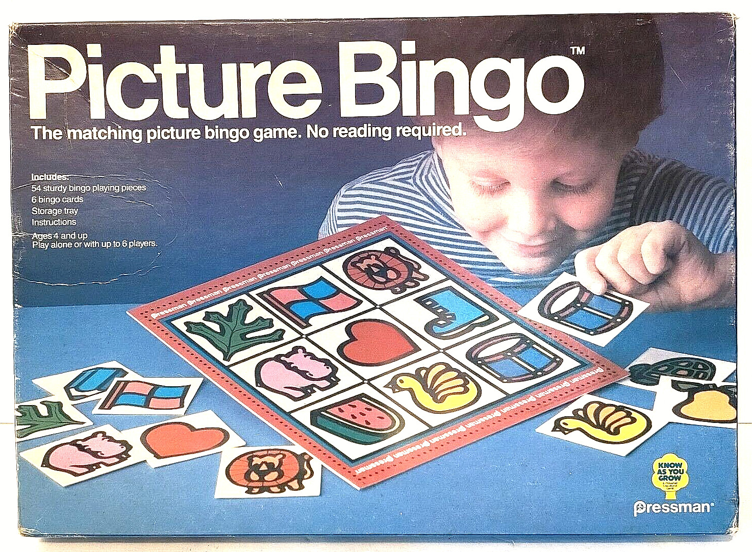 Picture Bingo – Matching Picture Bingo Game – Pressman – Complete Vintage 1984