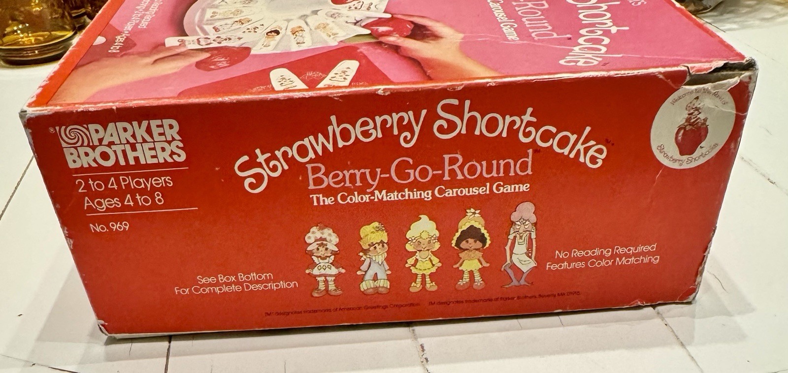Vintage 1981 Strawberry Shortcake Berry Go Round Game Parker Brothers Incomplete