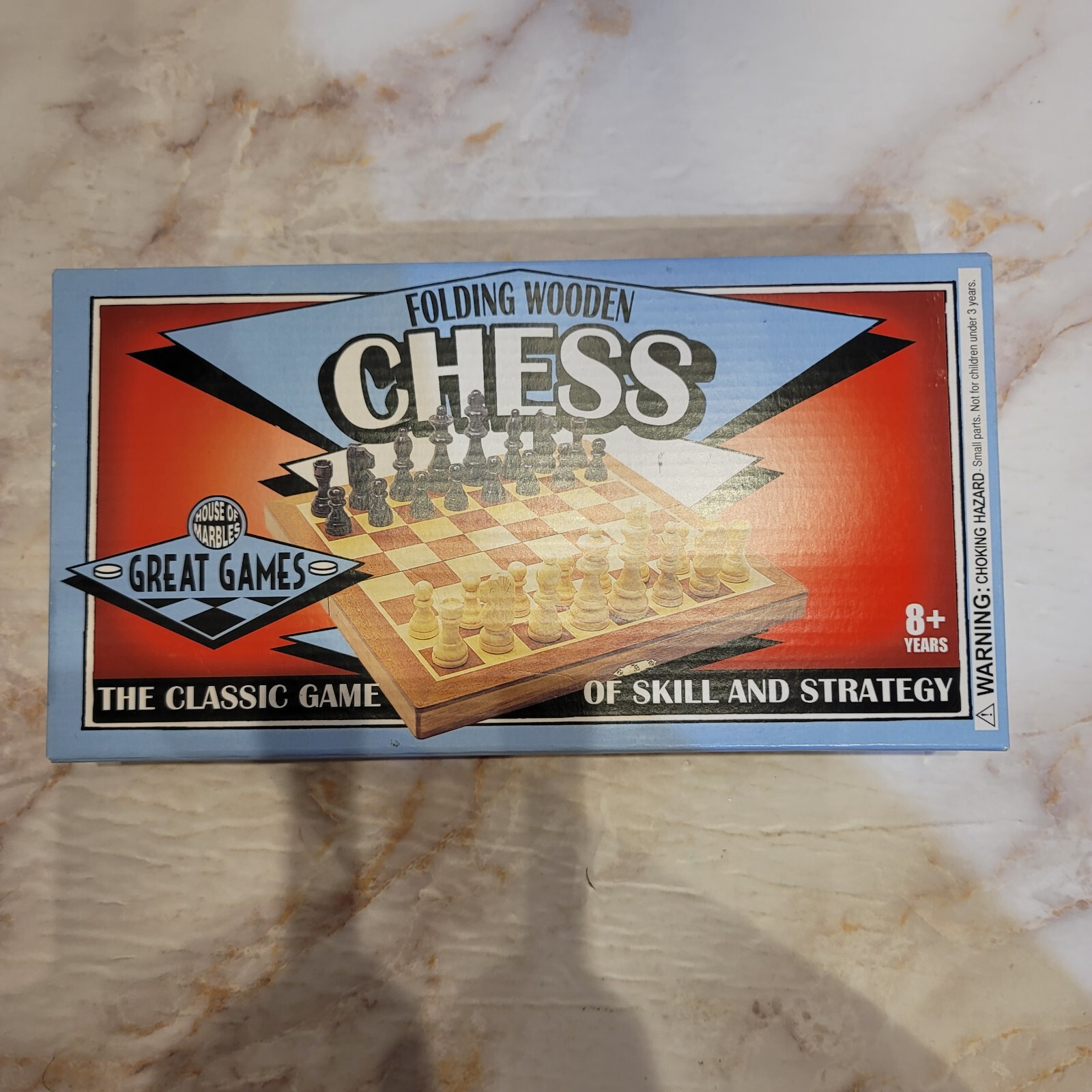 New – House of Marbles Folding Wooden Chess – Ages 8+ Classic Game