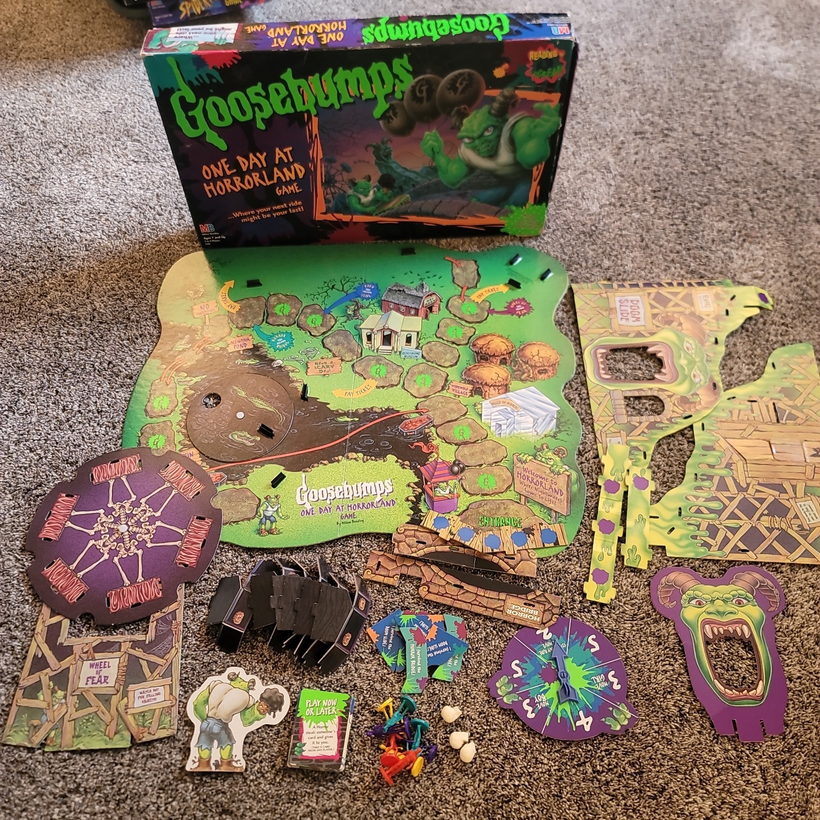 Vintage Retro Goosebumps Board Game One Day At Horrorland 1998 MB Games