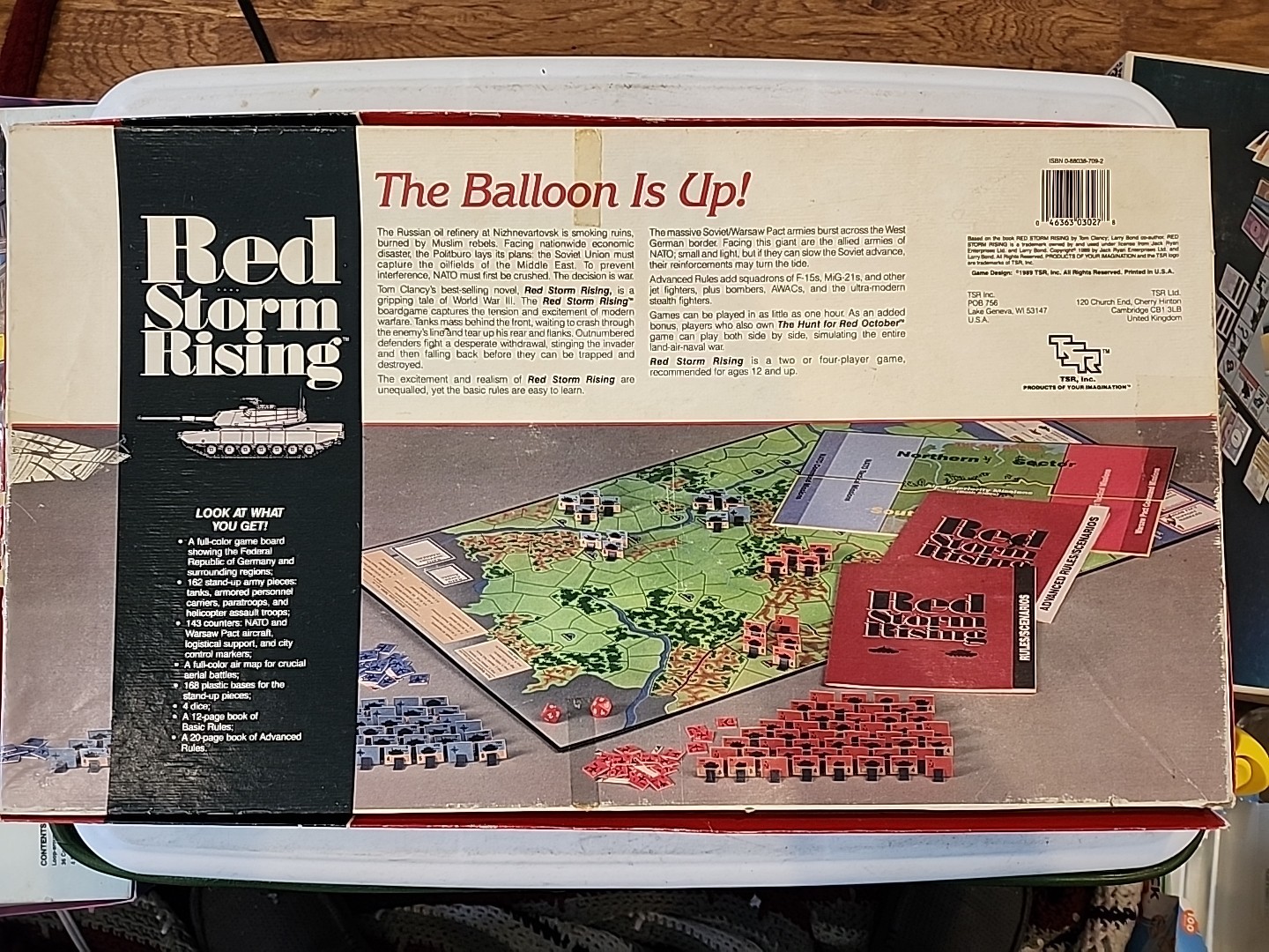 RED STORM RISING War Strategy Board Game Tom Clancy Complete 1989 READ