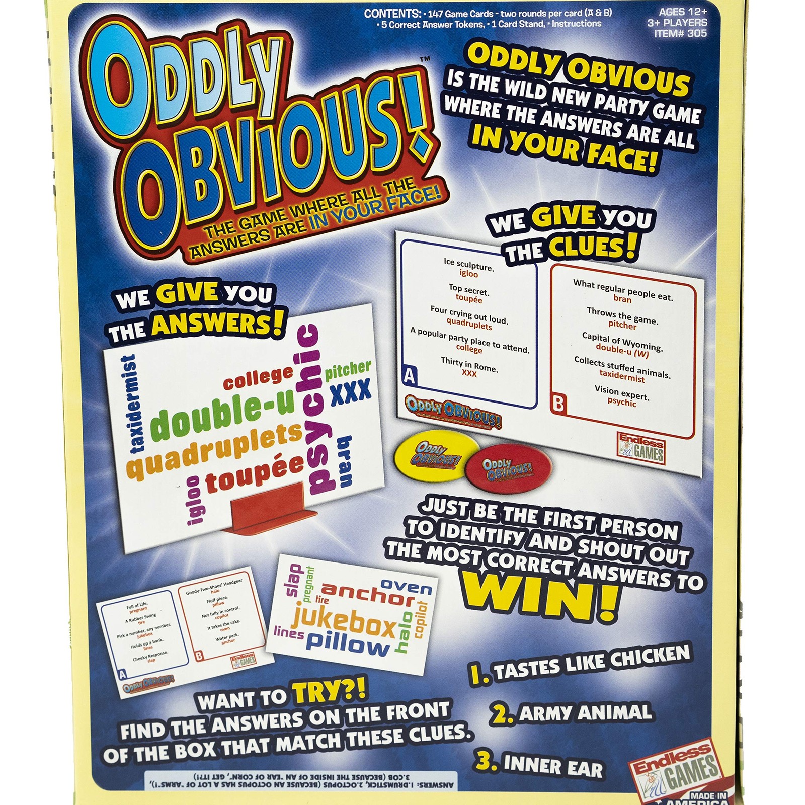 Oddly Obvious! Card Game – Party Game Where The Answers are in Your