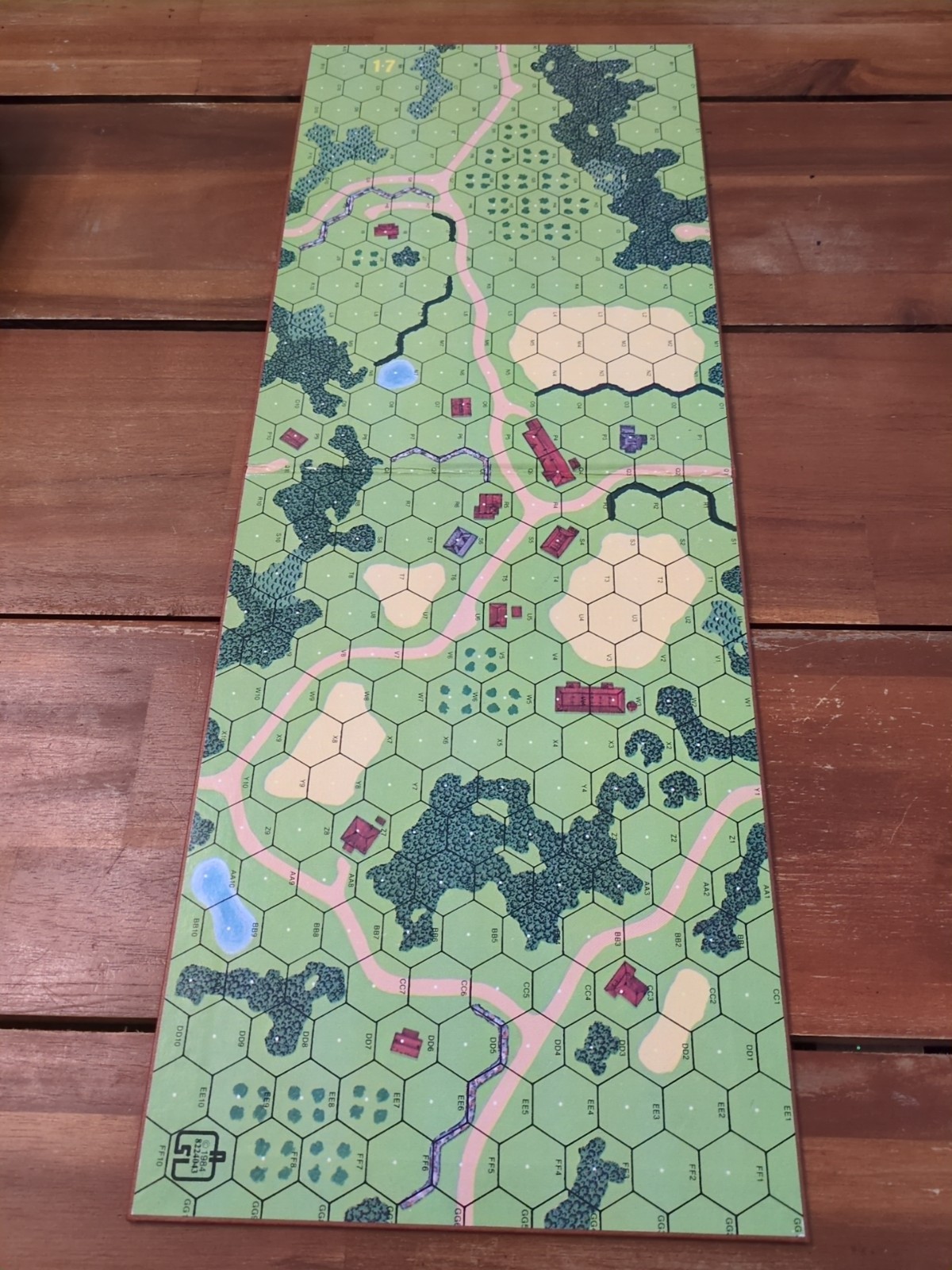 Lot Of (4) ASL Advanced Squad Leader Mounted Cardboard Maps 16-19