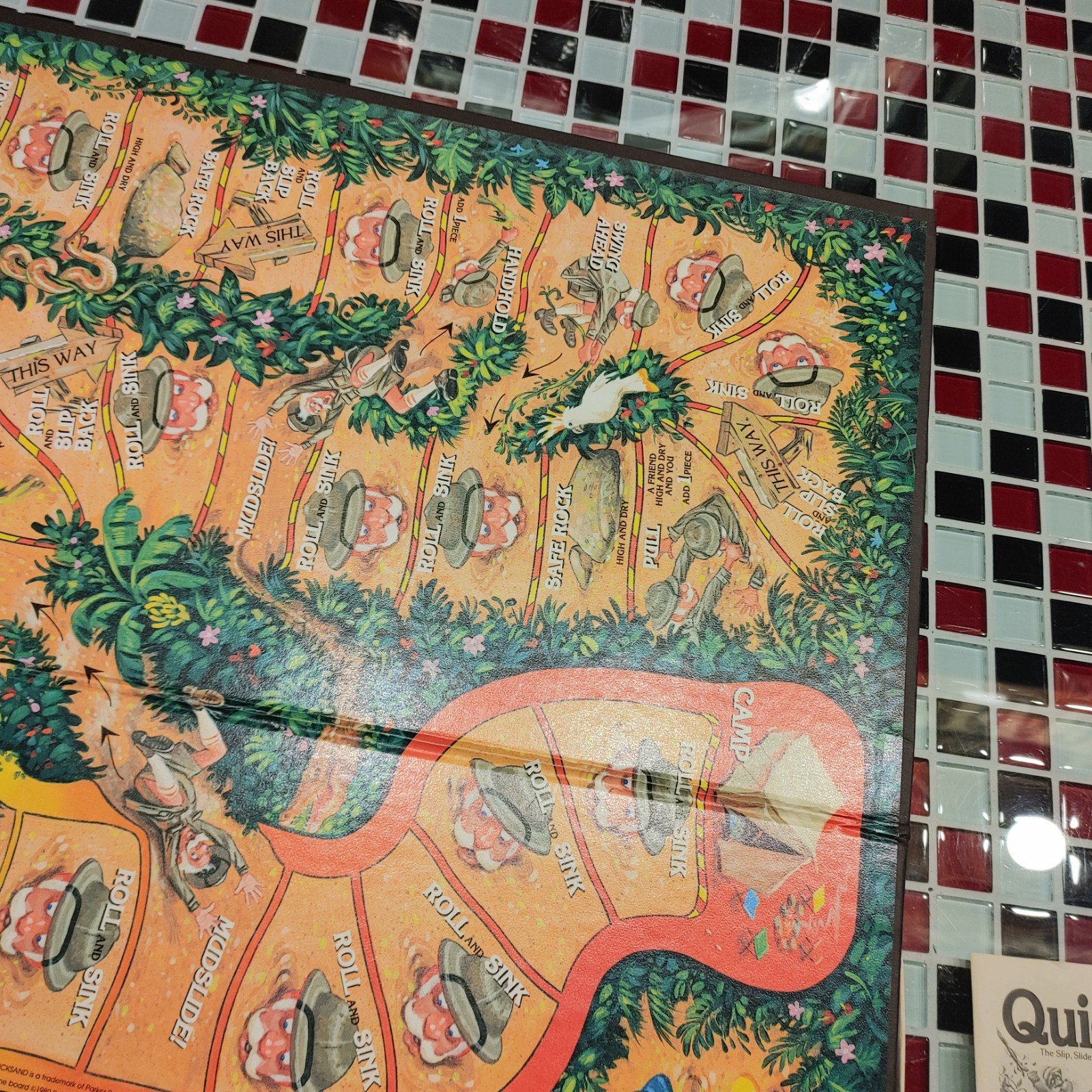 COMPLETE ~ Vtg 1989 Quicksand Slip Slide or Sink Parker Brothers Board Game