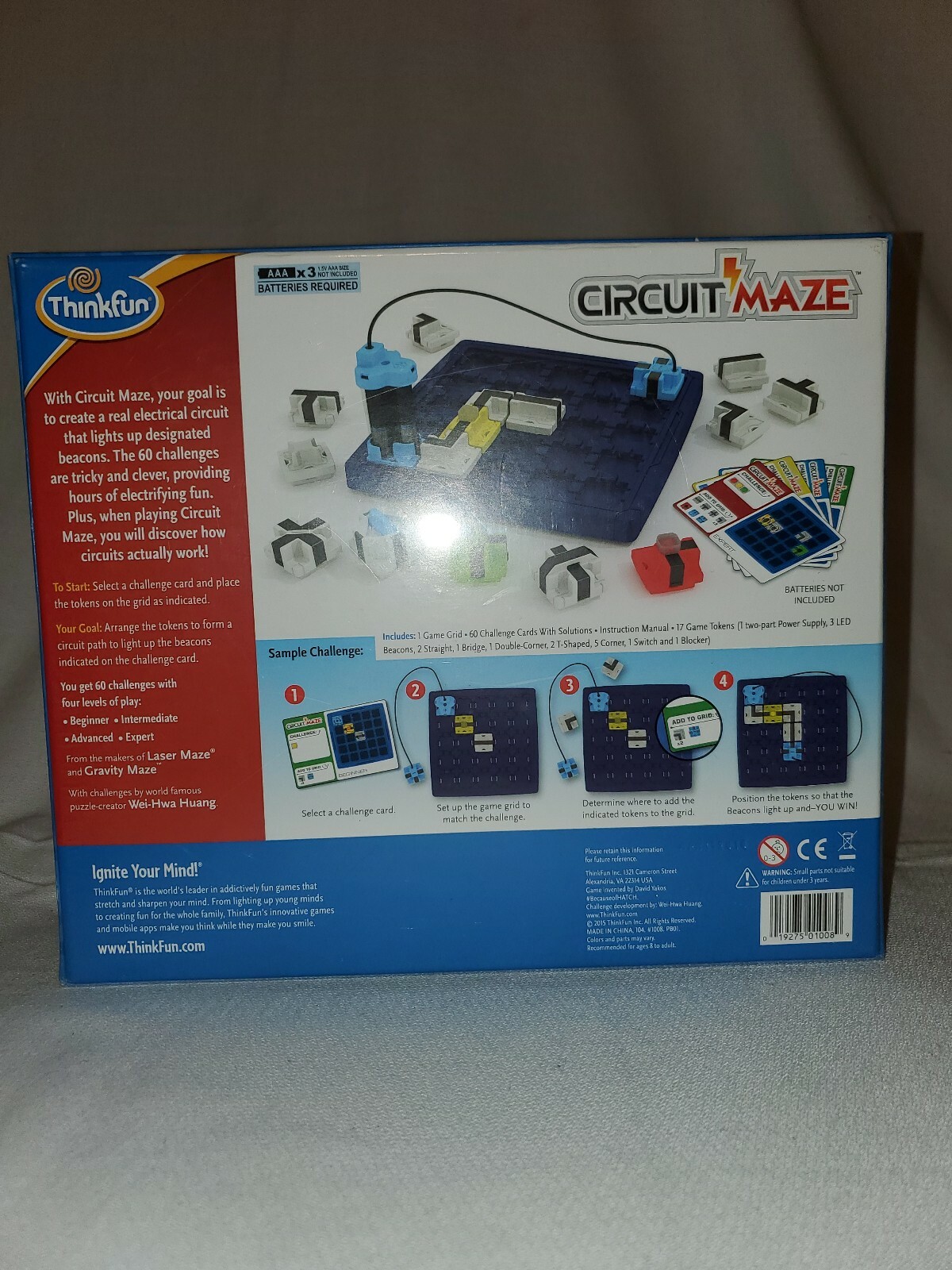 ThinkFun Circuit Maze Electric Current Logic Game “Ignite Your MInd!” NEW SEALED