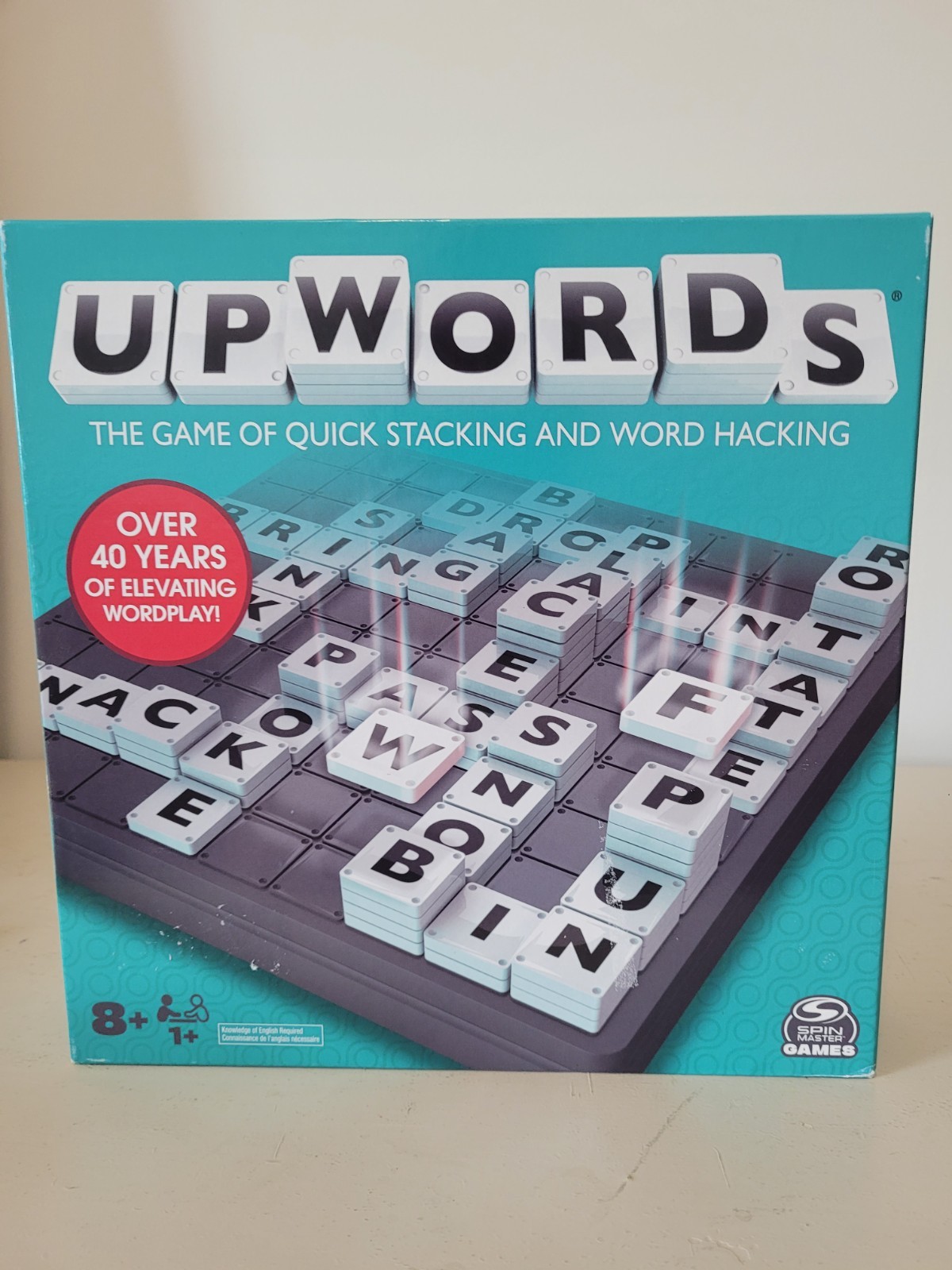 Upwords Game 2022 Version Strategic Word Building Board Game for All Ages
