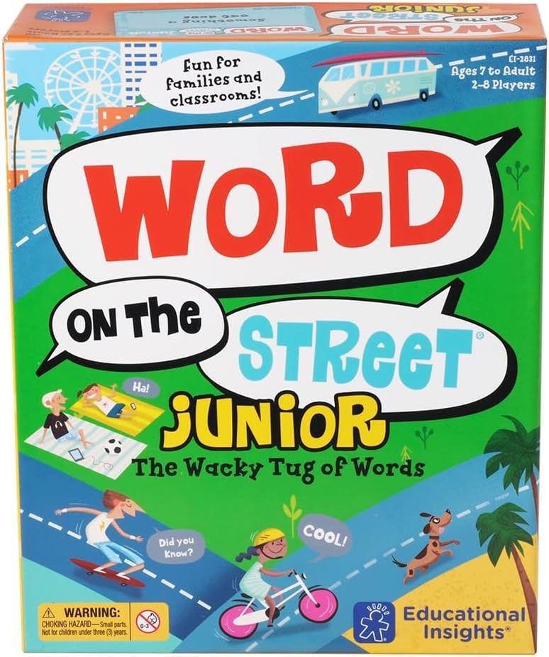 Educational Word on the Street Junior Board Family Game Night Age 7+