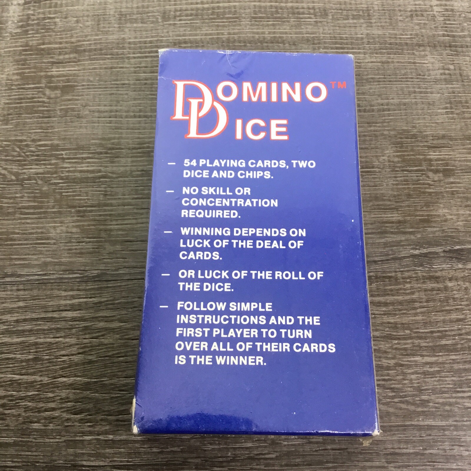 Domino Dice Card Game by Universal Games 54 Cards, 2 Dice, Chips 1981 Sealed