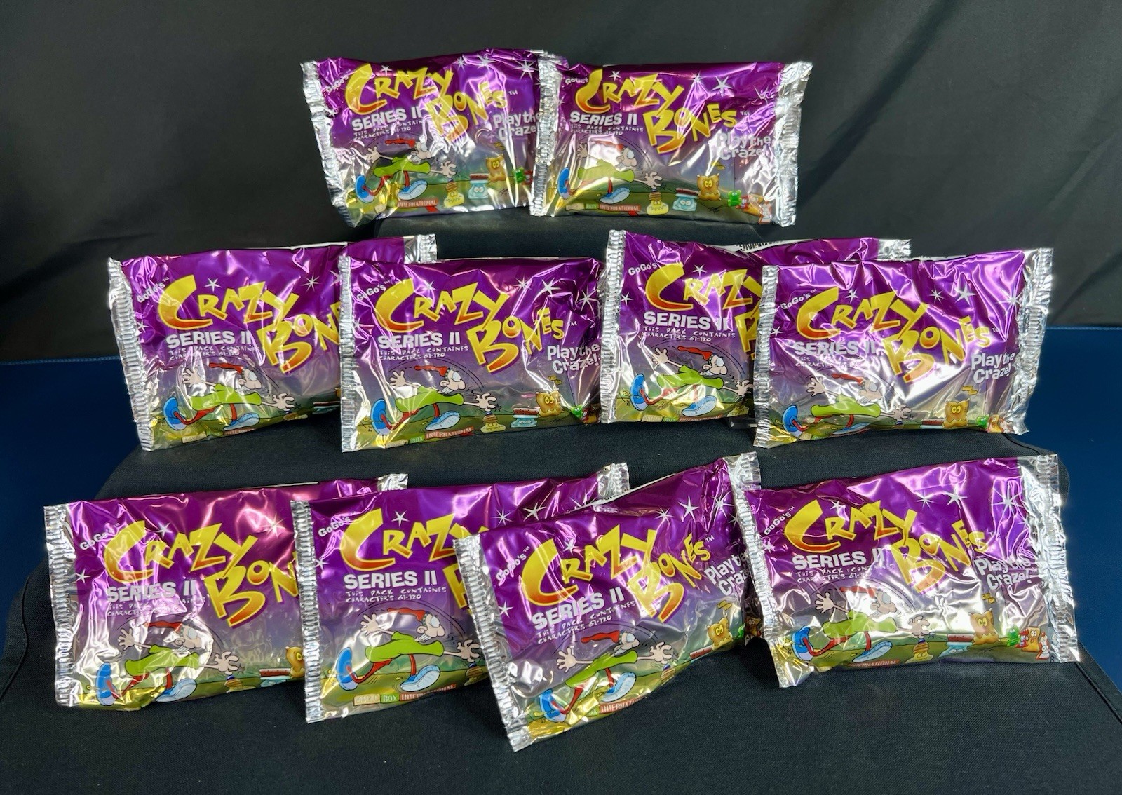 10 NEW SEALED PACKS GOGOS CRAZY BONES ORIGINAL “SERIES 2 ” VERSION ~ 40 BONES ~